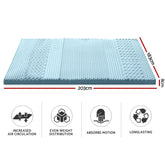 Giselle Bedding Cool Gel 7-zone Memory Foam Mattress Topper w/Bamboo Cover 8cm - King